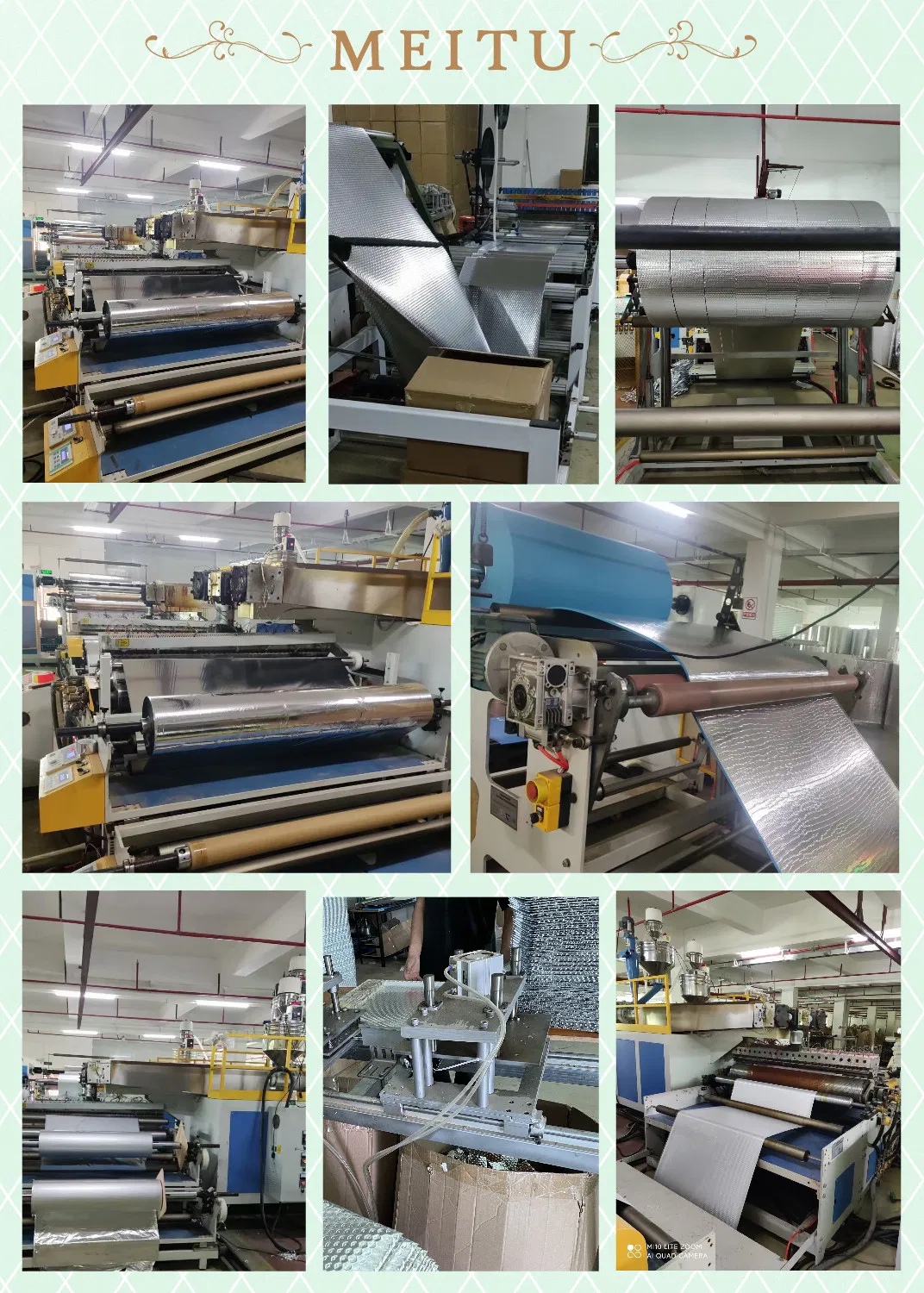 Material de isolamento térmico de papel de alumínio impermeável flexível de espuma XPE 1